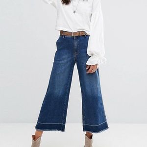 Free People Vintage A Line Cropped Flared Jeans